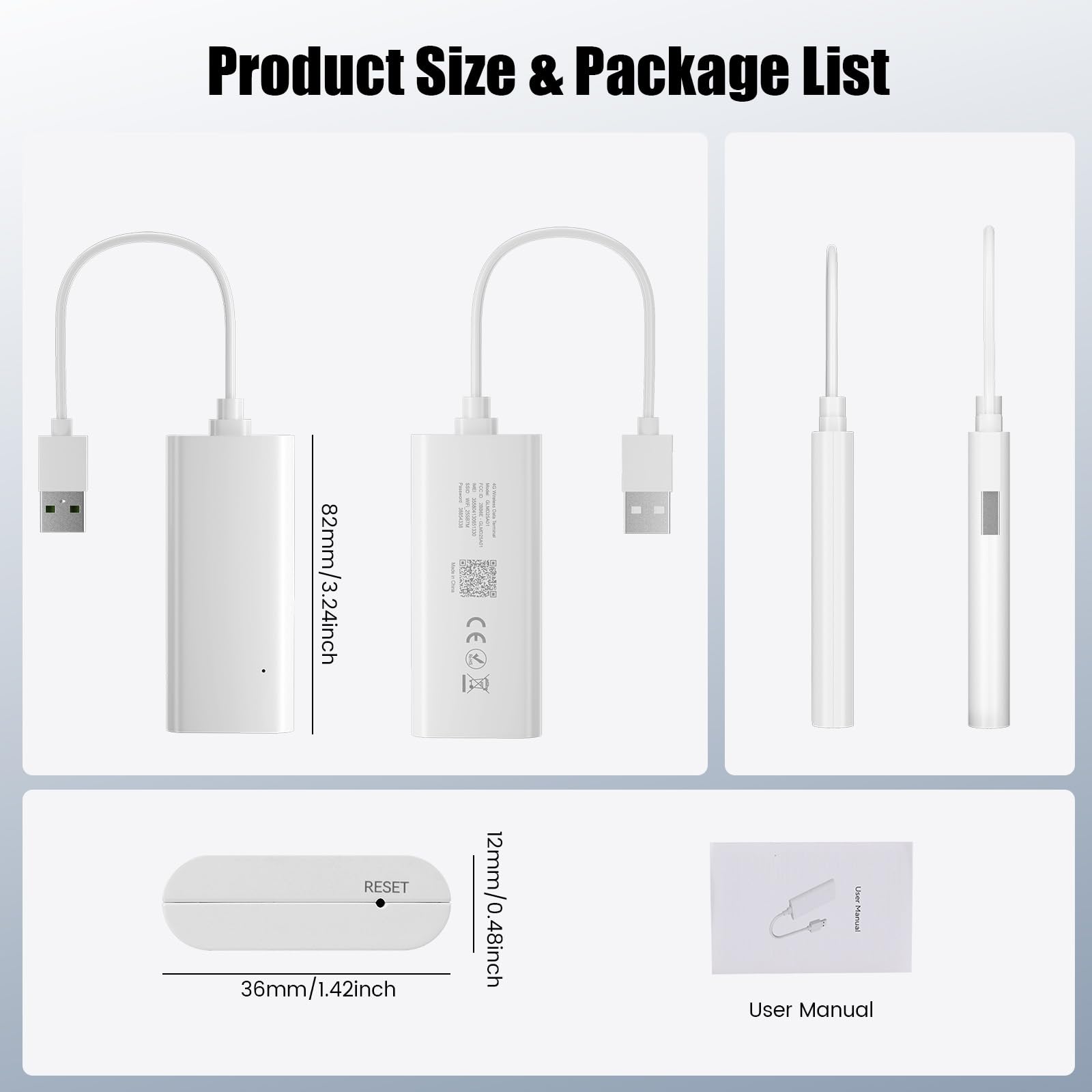 Hikity Mobilny router Wi-Fi 4G Hotspot do samochodu i podróży, Pocket WiFi do podróży po całym kraju, podróży służbowych, technologia WiFi 6, gniazdo USB, kompatybilny z operatorami sieci na całym