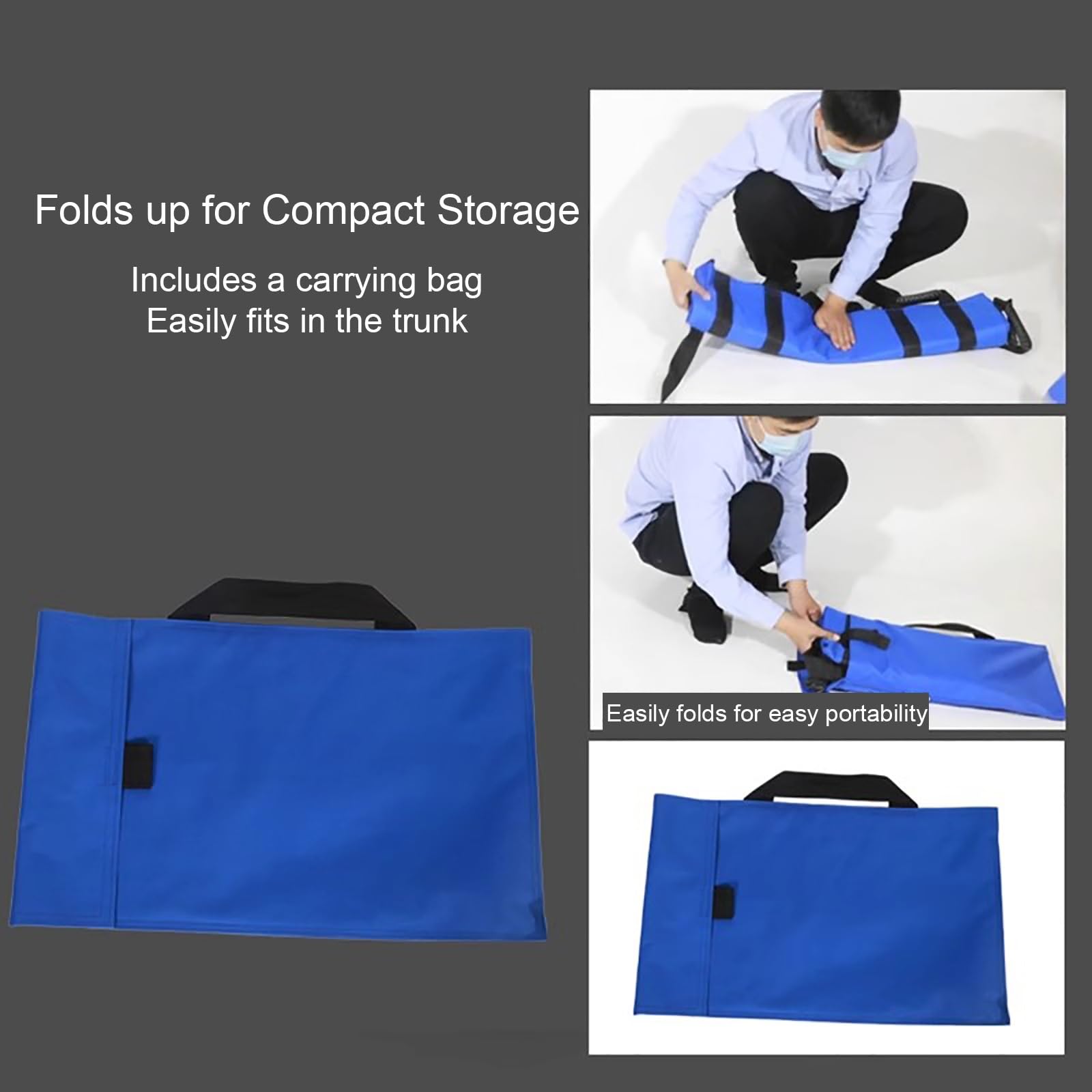 Civière Souple Portable, avec 12 Poignées, Brancard Pliable en Nylon Robuste, pour L'évacuation des blessés, Animaux Domestiques, Hôpital, Clinique(Green)