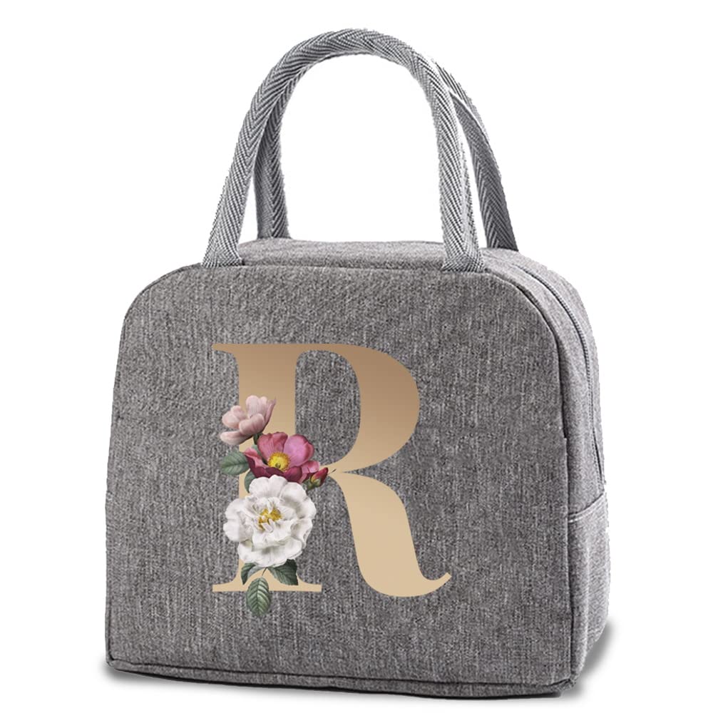 Insulated Lunch Bag Tote Bag for Women Wide Open Insulated Cooler Bag Water-Resistant Thermal Leak-Proof Lunch Organizer for Men Girls Children Outdoor Picnic Work (Gold R)