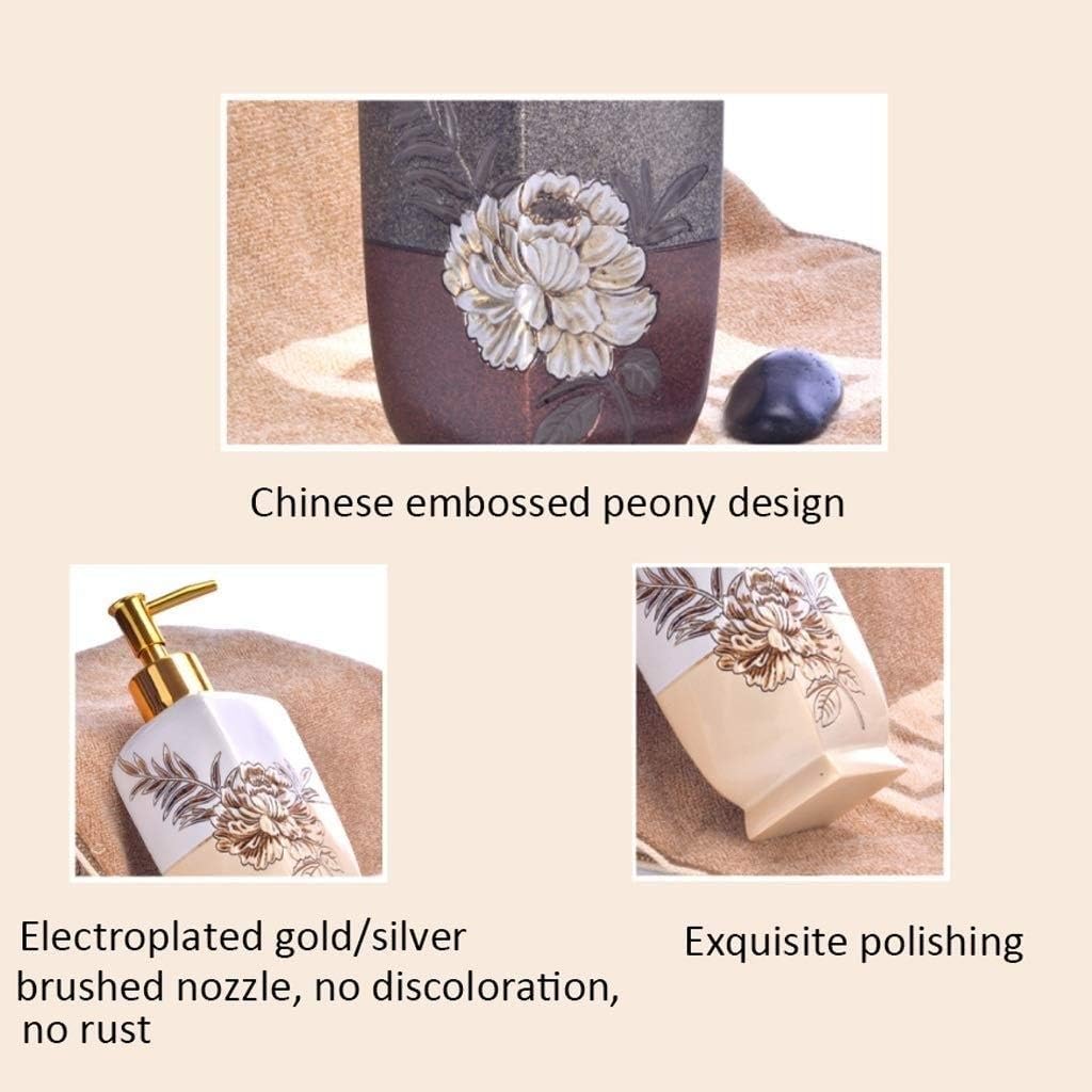 Liquid Soap Dispenser Holds for Bathroom, Kitchen Sink, Vanity, Matte Black(E)