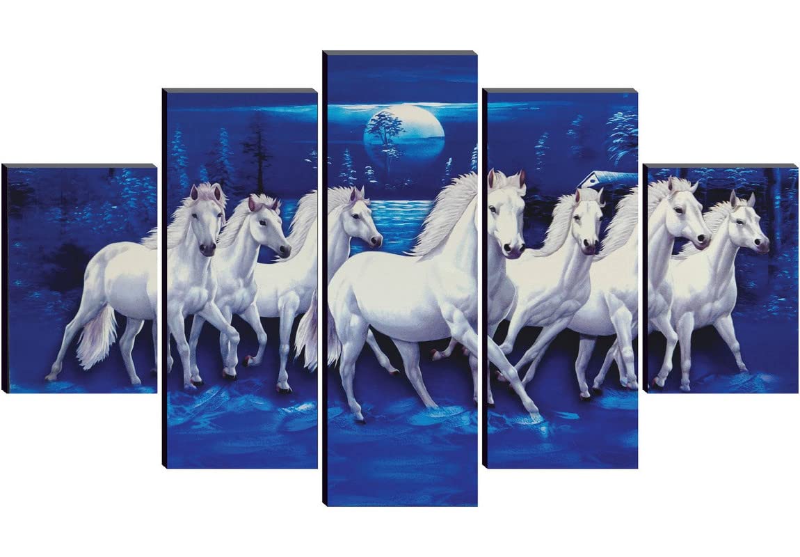 SAF paintings Set Of 5 Wall Painting With Frame For Home Decoration, Living Room, Spa, Office, Hotel Big Size Wall Décor 30 Inch x 18 Inch PNLS32224