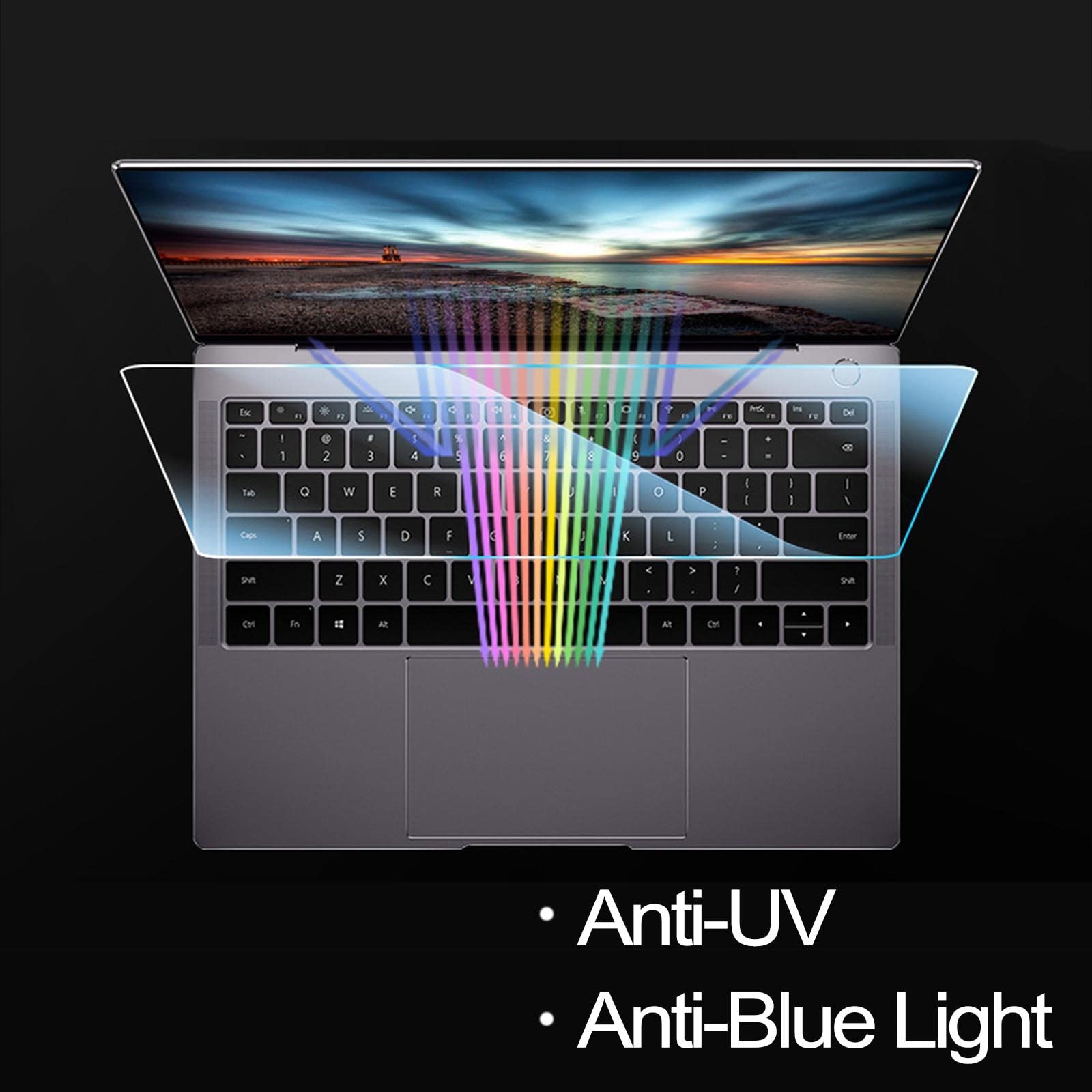 Computer-Monitor-Bildschirmfilter, Laptop-Displayschutz, Anti-Blaulicht, HD, transparent, 2 mm, kratzfest, 12–17 Zoll(17in/43.2cm)