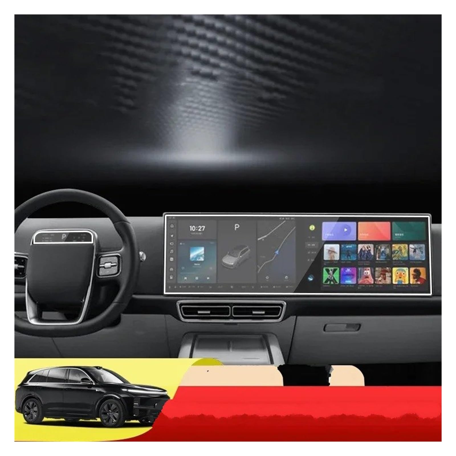 Film Protecteur d'écran en Verre trempé pour GPS de Voiture LI Auto L7 L8 L9 (2023-2025) - Autocollant pour Tableau de Bord - Film pour écran Interne L7