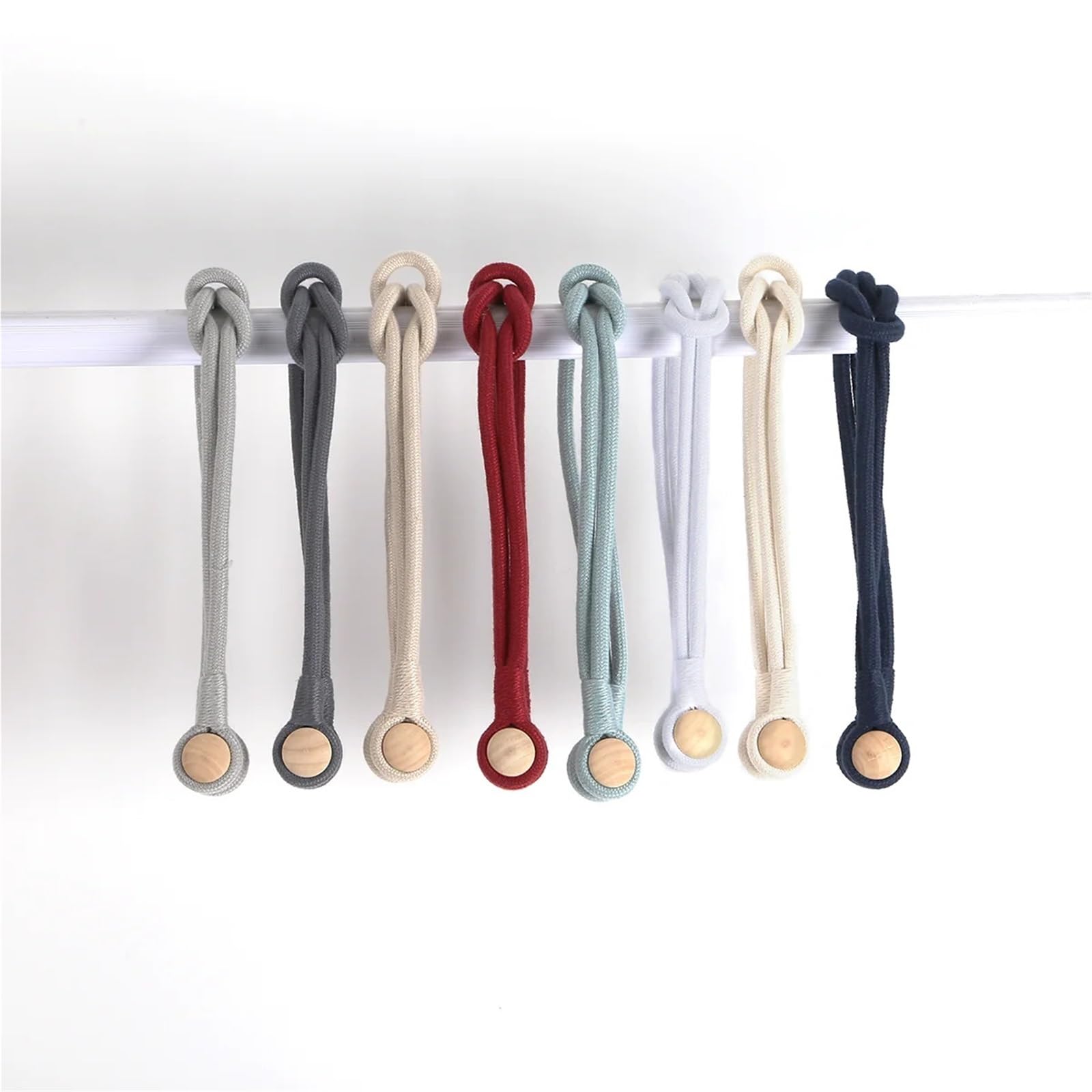 Embrasses de Rideaux magnétiques en Coton tissé à la Main, 4 pièces, Support, Boucle Corde, Accessoires décoration for Maison pour Maison(Pink)