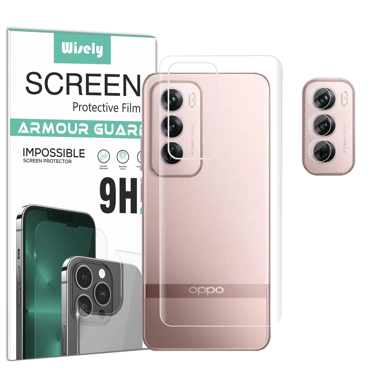 Wisely 2in1 Camera Lens Nano Glass + Anti Scratch TPU Back Guard Screen Protector for Oppo Reno 12 Pro 5G - |Back + Camera Guard| (B0D9K339D1) Amazon Price History, Amazon Price Tracker