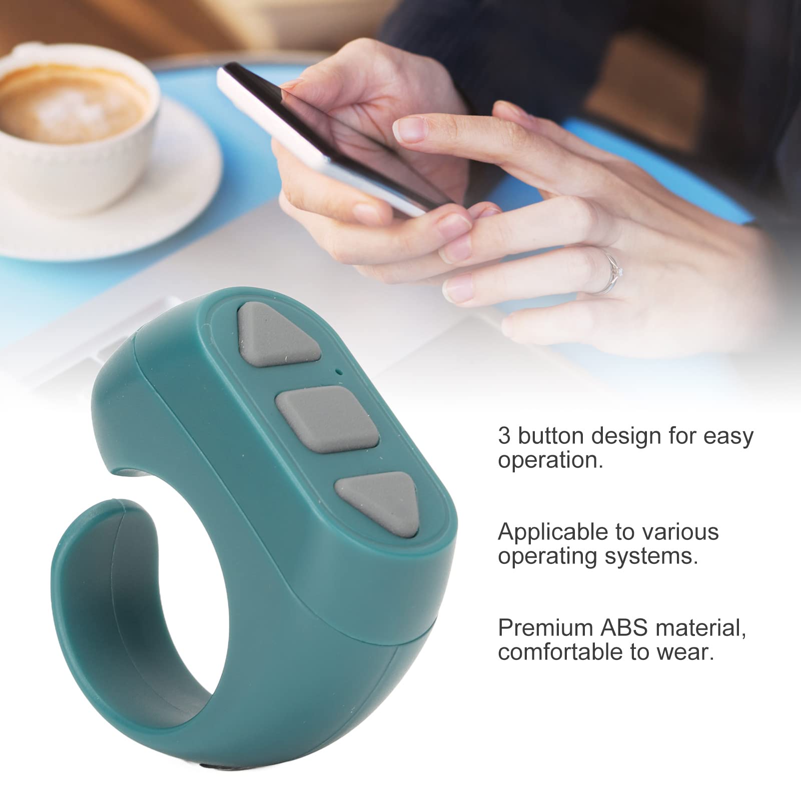 Turner De Página De Control Remoto Bluetooth, TikTok Para La Aplicación Kindle Clicker De Anillo De Desplazamiento Remoto, Controlador De Anillo De