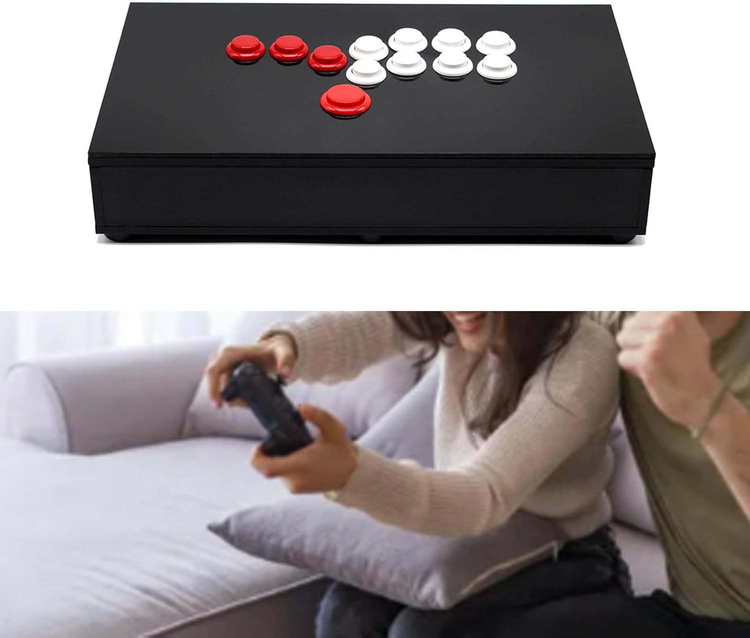 Metal Shell Arcade Joystick Fight Stick Controller For PC Gaming Accessories Game Handle Gift For Friend Gamepad Black Arcade USB