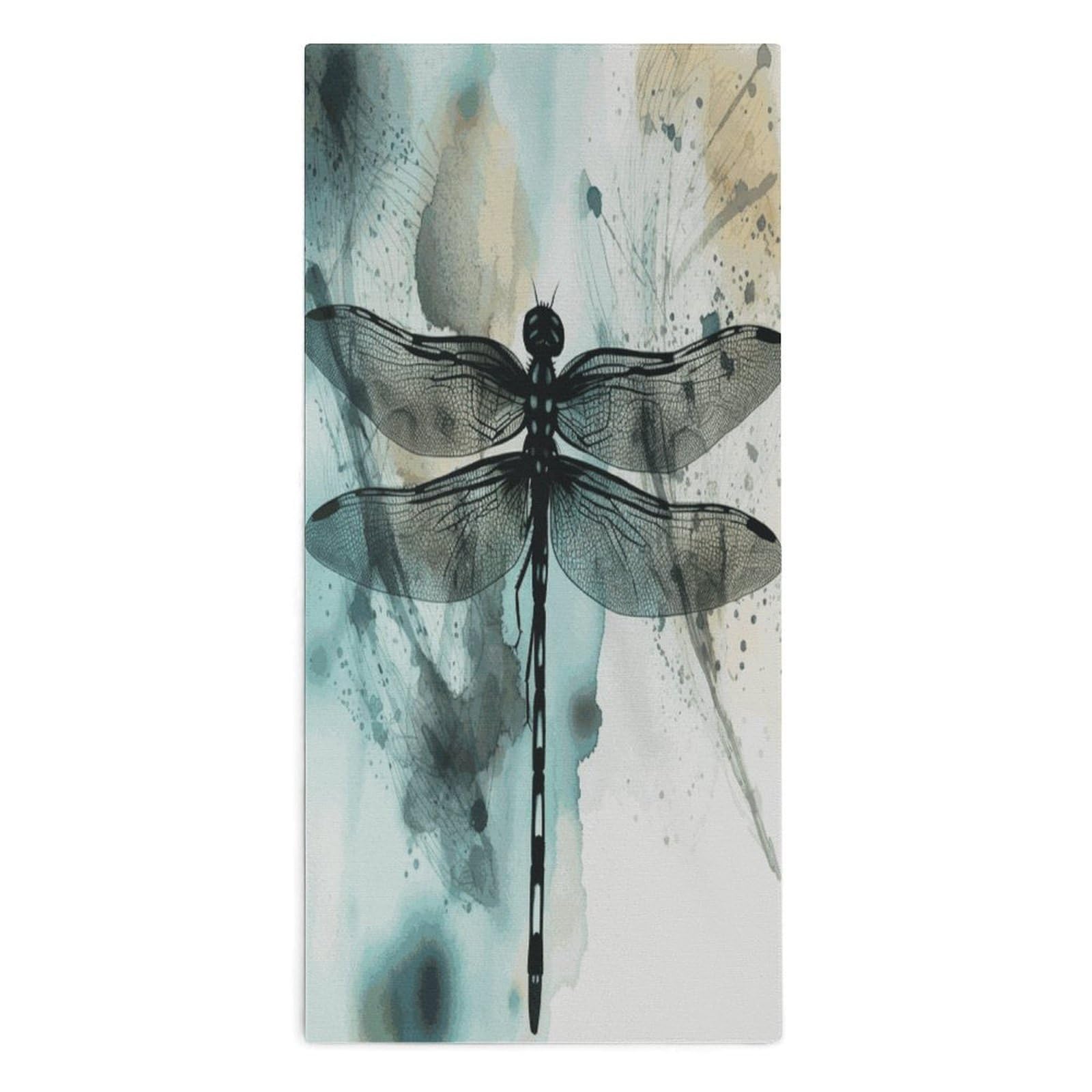 Btcowzrv Style Ink Dragonfly Bath Towel Beach Towels Shower Towel