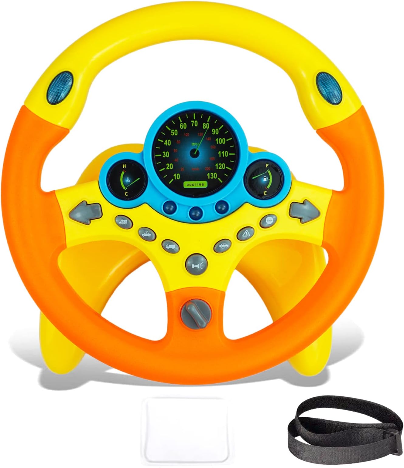 RedCrab Steering Wheel Car Driving Simulated Toy with Light and Music for Kids, Pretend Driving Seat Toys,Baby Electric Early Learning Educational Toys for Boys and Girls(pink)