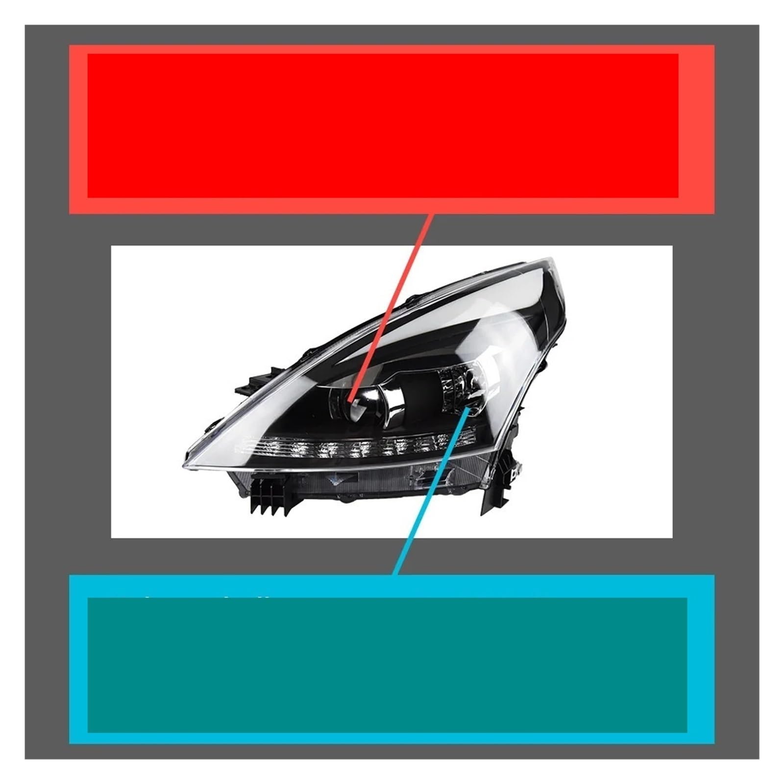 Lampada Fanale Posteriore Faro Per Teana Fari A LED 2009-2012 Altima Testa Della Lampada Car Styling DRL per il Segnale Lente Del Proiettore Accessori Auto Anteriore(Headlight)
