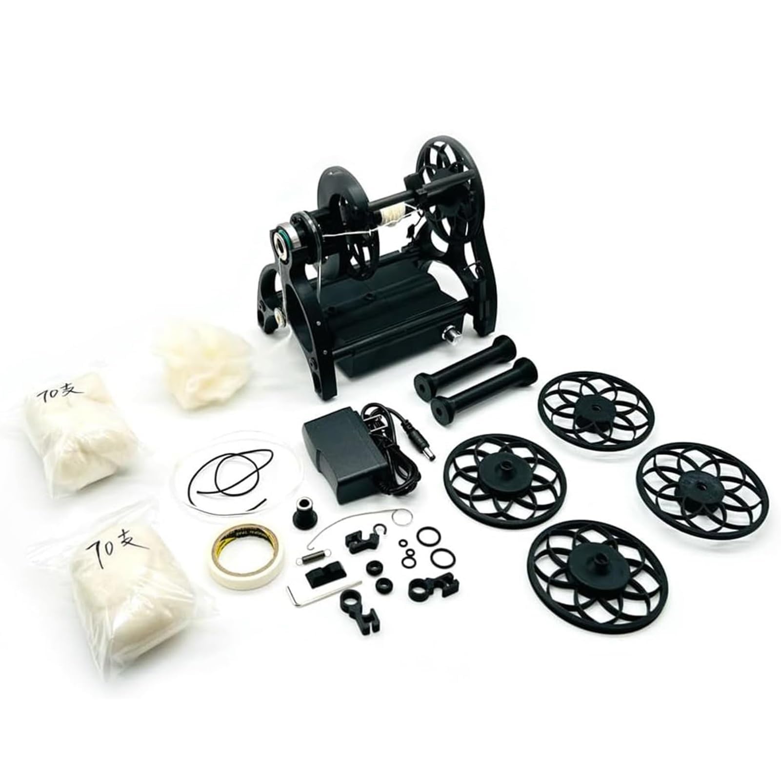 Maszyna do nawijania przędzy, elektryczny spinner 800 obr./min z regulacją prędkości, do przodu/do tyłu do wełny, jedwabiu, tkania włókien
