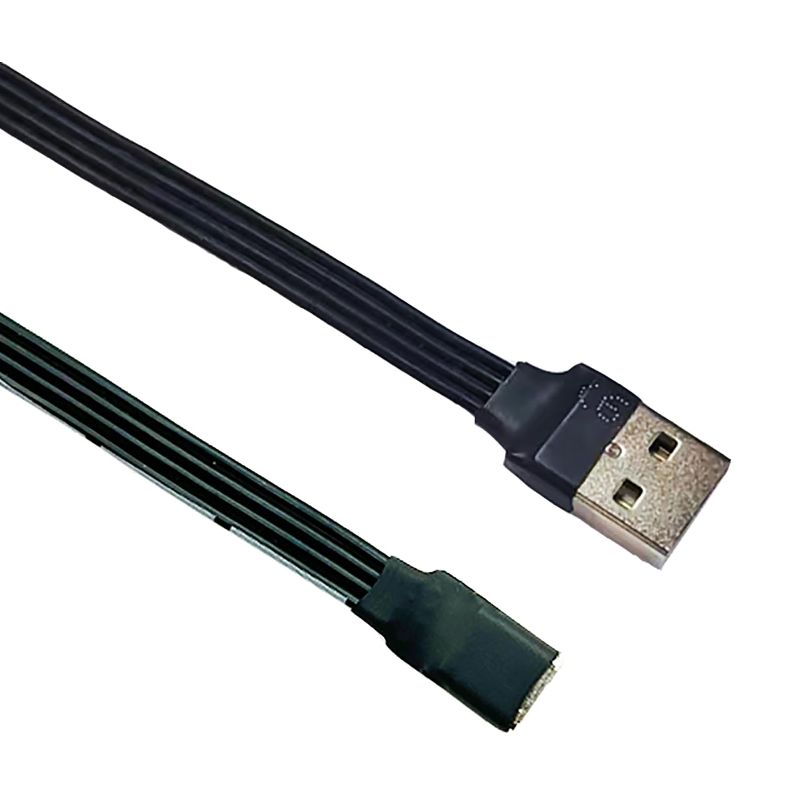 Maxtonser USB Male to Type C Female Adapter Cable for Data Transfer, 480Mbps Speed, Silicone Flat Wire USB Type C Charging Cable