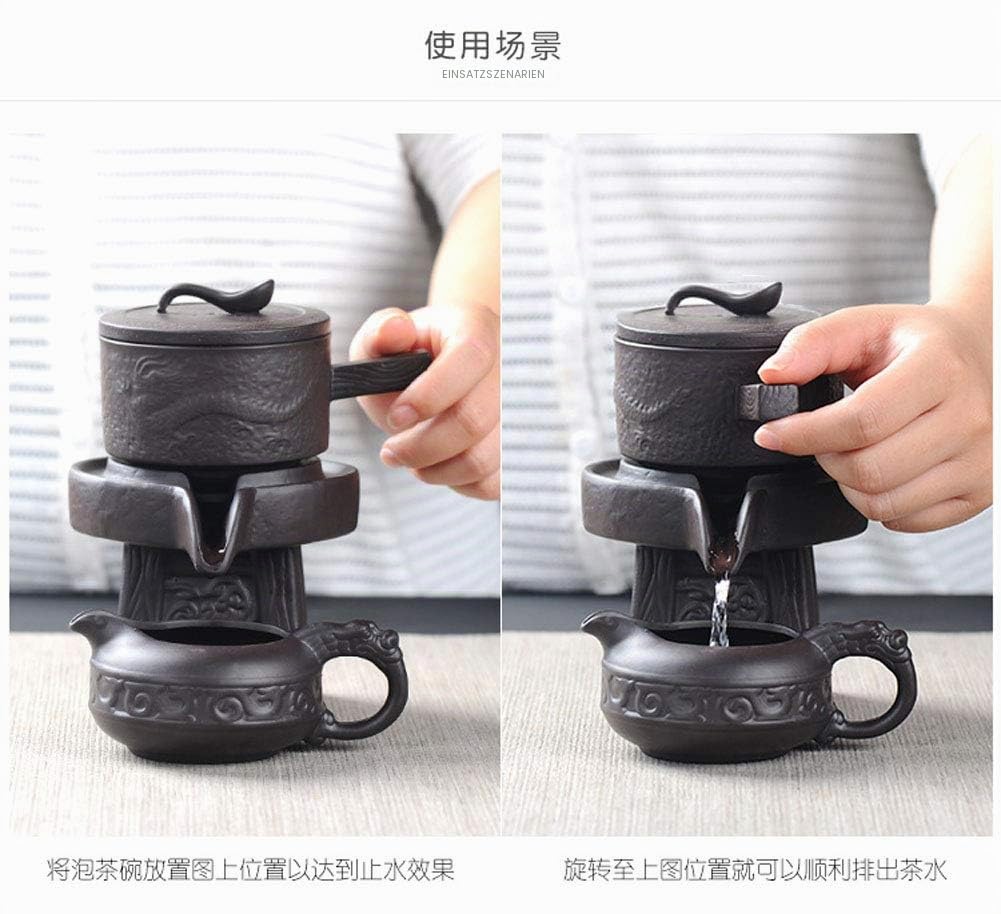 Chinesisches Gongfu-Tee-Geschenk-Set, automatisches Steinmühlen-Design, handgefertigte Keramik-Teekanne, 8 Tassen, japanischer Kung-Fu-Tee für Erwachsene, Männer, Frauen, Teezeremonie, Party, Zuhause,