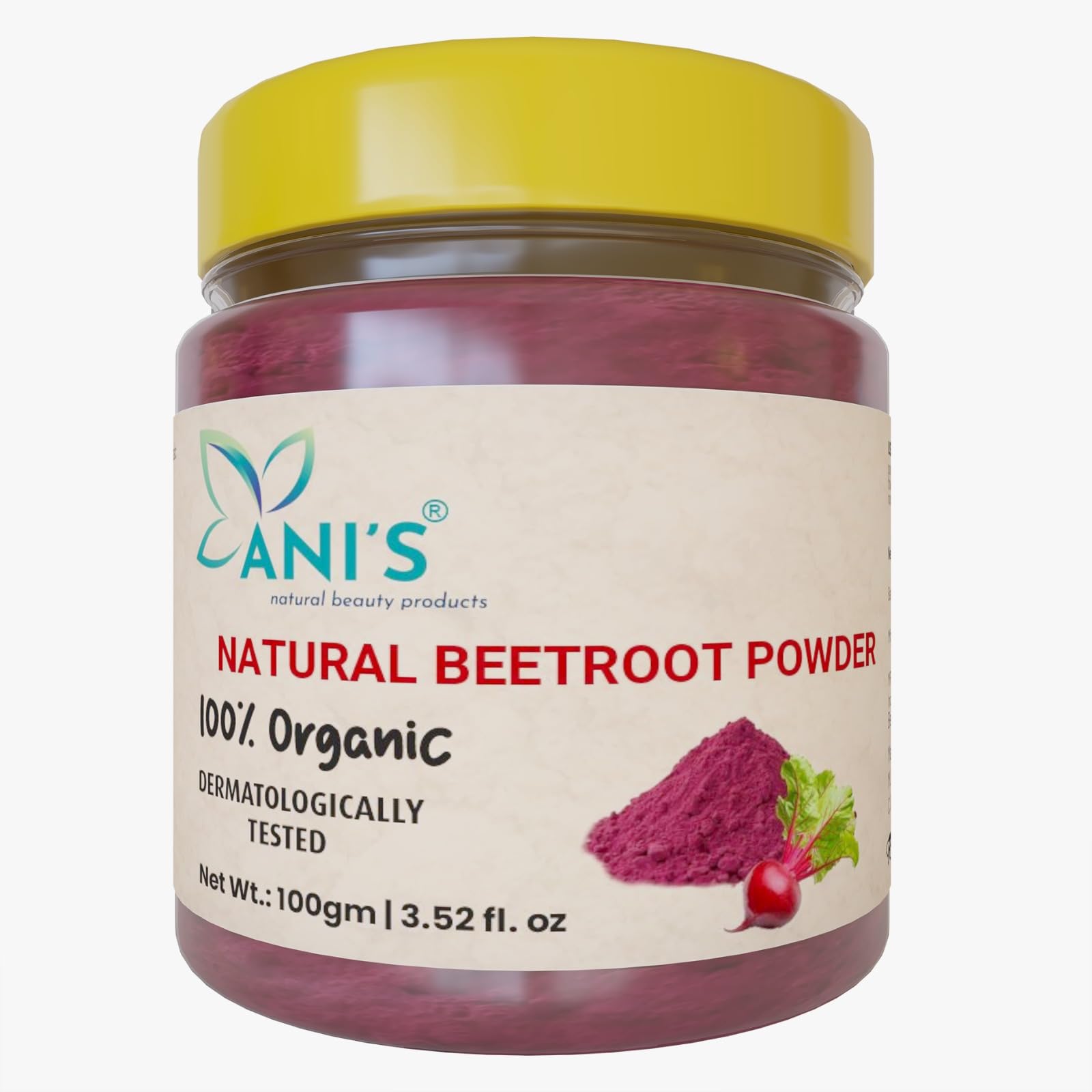 ANI'S Beet Root Powder For Skin, Improves Heart Health & Support Blood Pressure Level (Pack of 1)