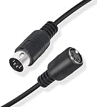 MIDI Extension Cable DIN 5 Pin Male to Female Audio Adapter Cable for MIDI Keyboard Synthesizer, Organ, Electric Piano, MIDI Guitar(50 cm)