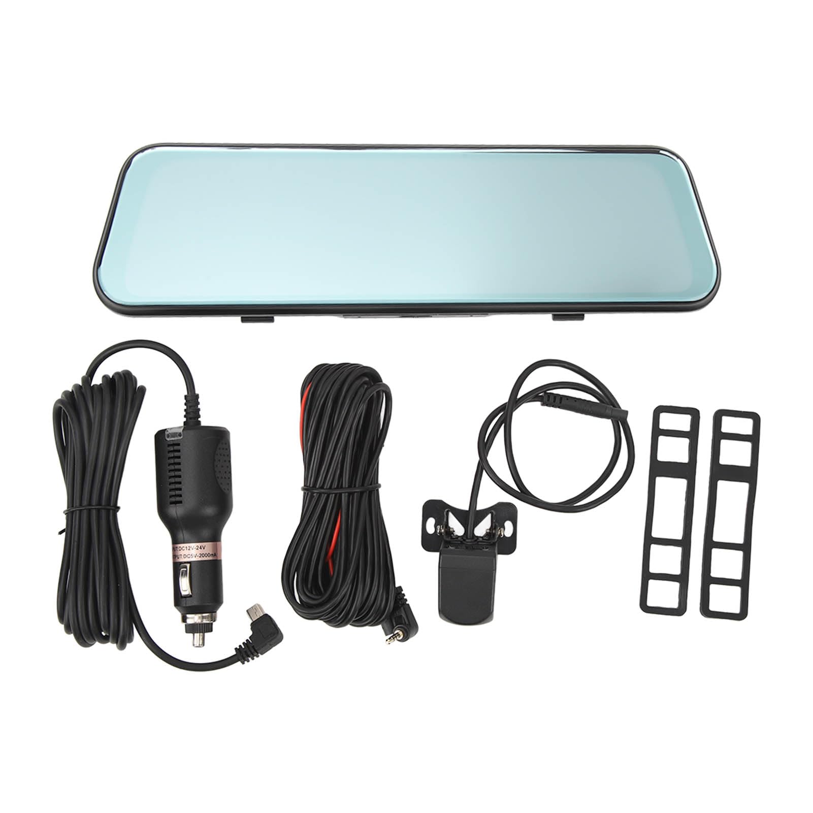 Dash Cam con Specchio da 9,66 Pollici Telecamera per Specchietto Retrovisore Anteriore e Posteriore, Doppia Fotocamera Anteriore e Posteriore Touch Screen, Fotocamera di Backup