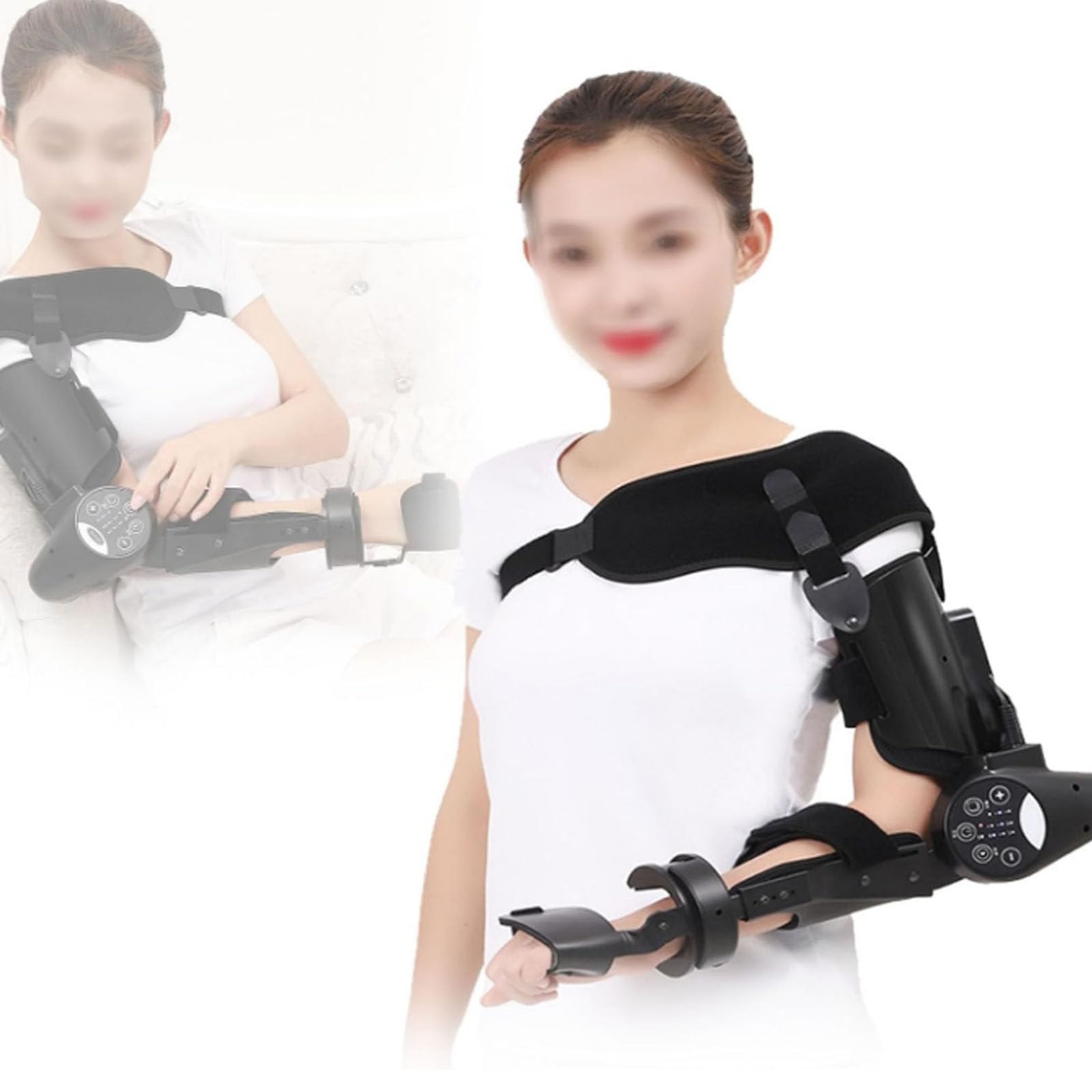 Oiyeknrd Electric Elbow Joint Rehabilitation Device, Hemiplegia Arm Rehabilitation Elbow Protector, For Stroke Hemiplegia Patients Left