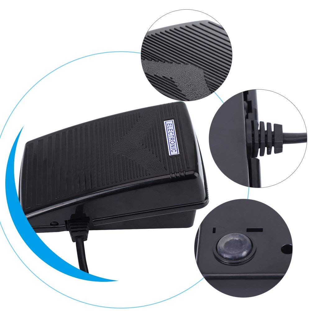Akozon Macchina da cucire, controllo a pedale, spina europea, 200-240 V, macchina da cucire domestica, a pedale, controllo elettronico a pedale, controller di velocità variabile con cavo di