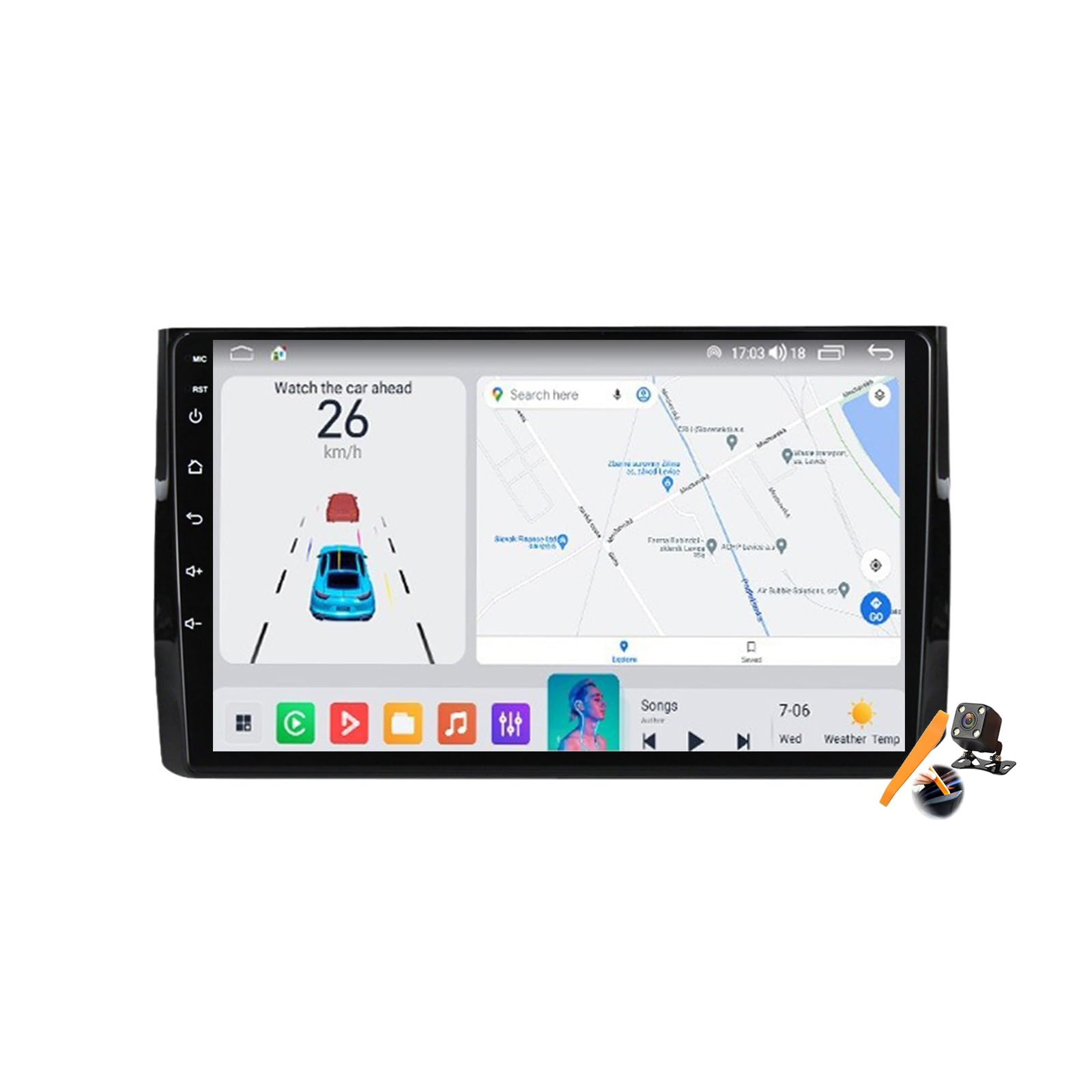 Radio GPS Kodiaq 2016-2018: estéreo 2 DIN de 10 pulgadas Android 15 con Bluetooth 8