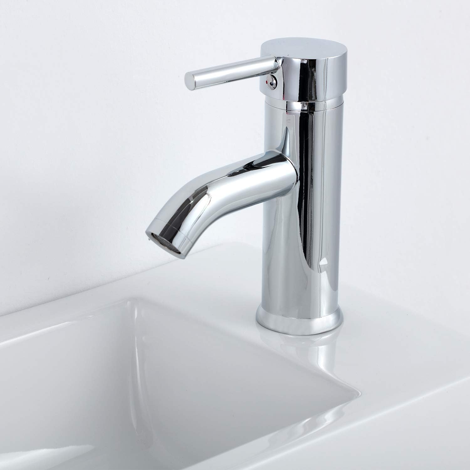 Review QI&YI Bathroom Vanity Ceramic Vessel Sink Wall Mount Small Half Bathroom Corner Basin Faucet Pop up Drain Left Hand