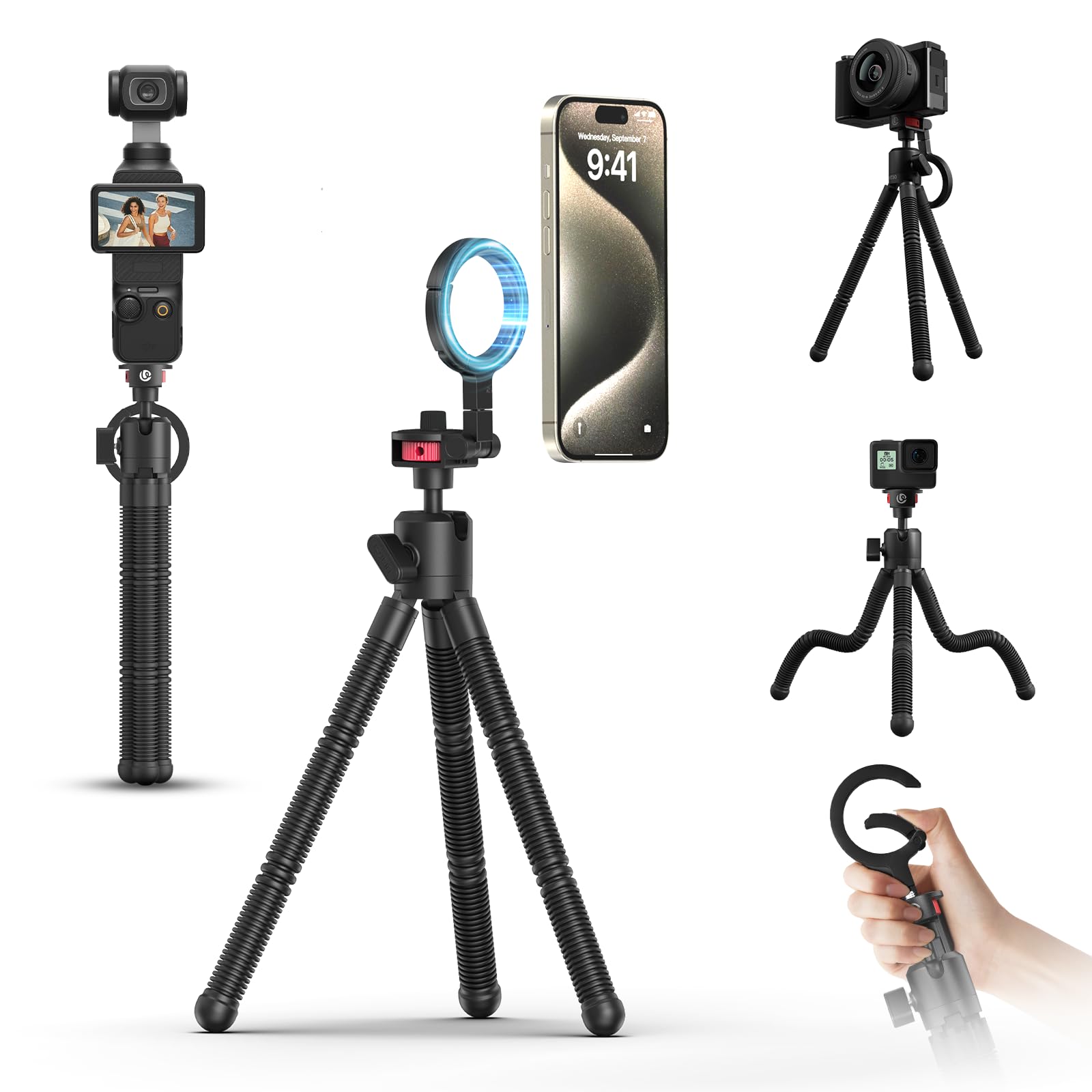 ULANZI MT30 Magnetic Flexible Tripod for iPhone 17-12 Series with 1 4 Thread Mini Bendable Phone Holder Stand