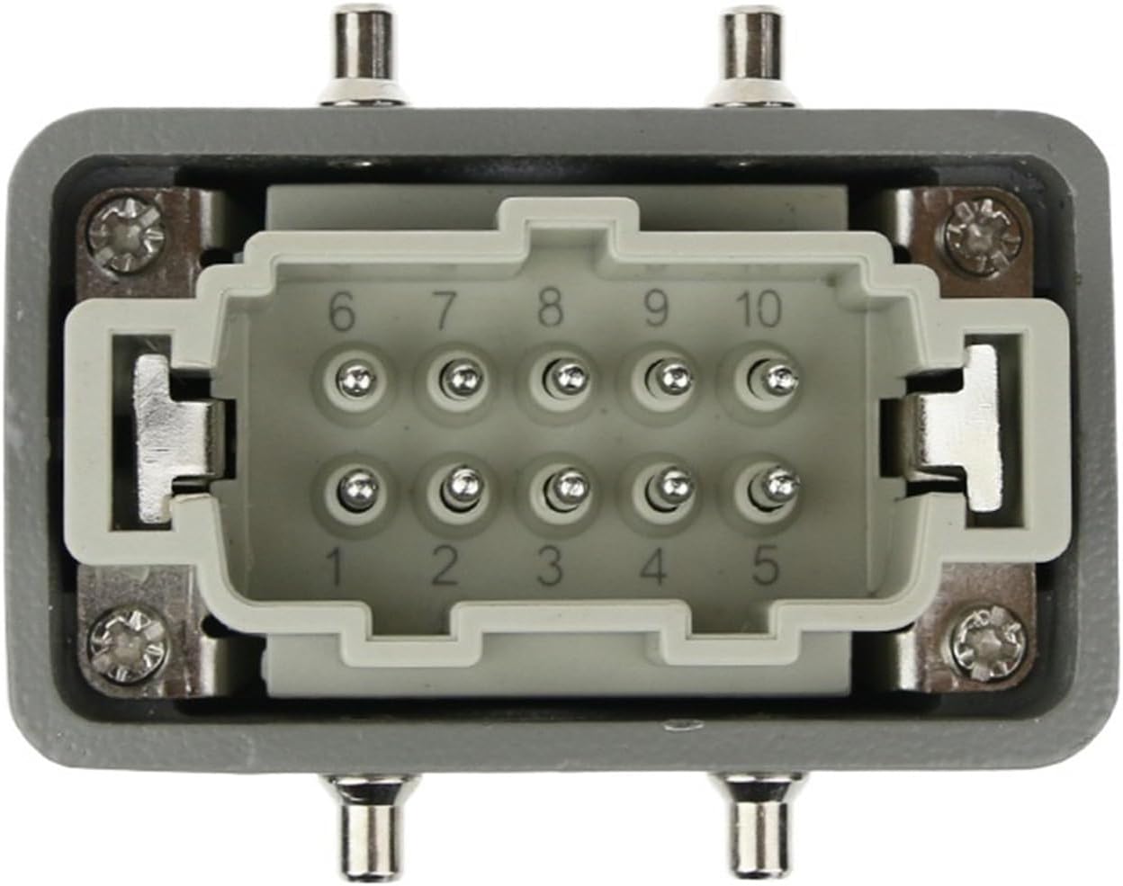 Rectangular Heavy Duty Connector HDC-HE-10 Aviation Industry Waterproof Sand Proof Socket Electric Connector 500V 16A(Top Connection)