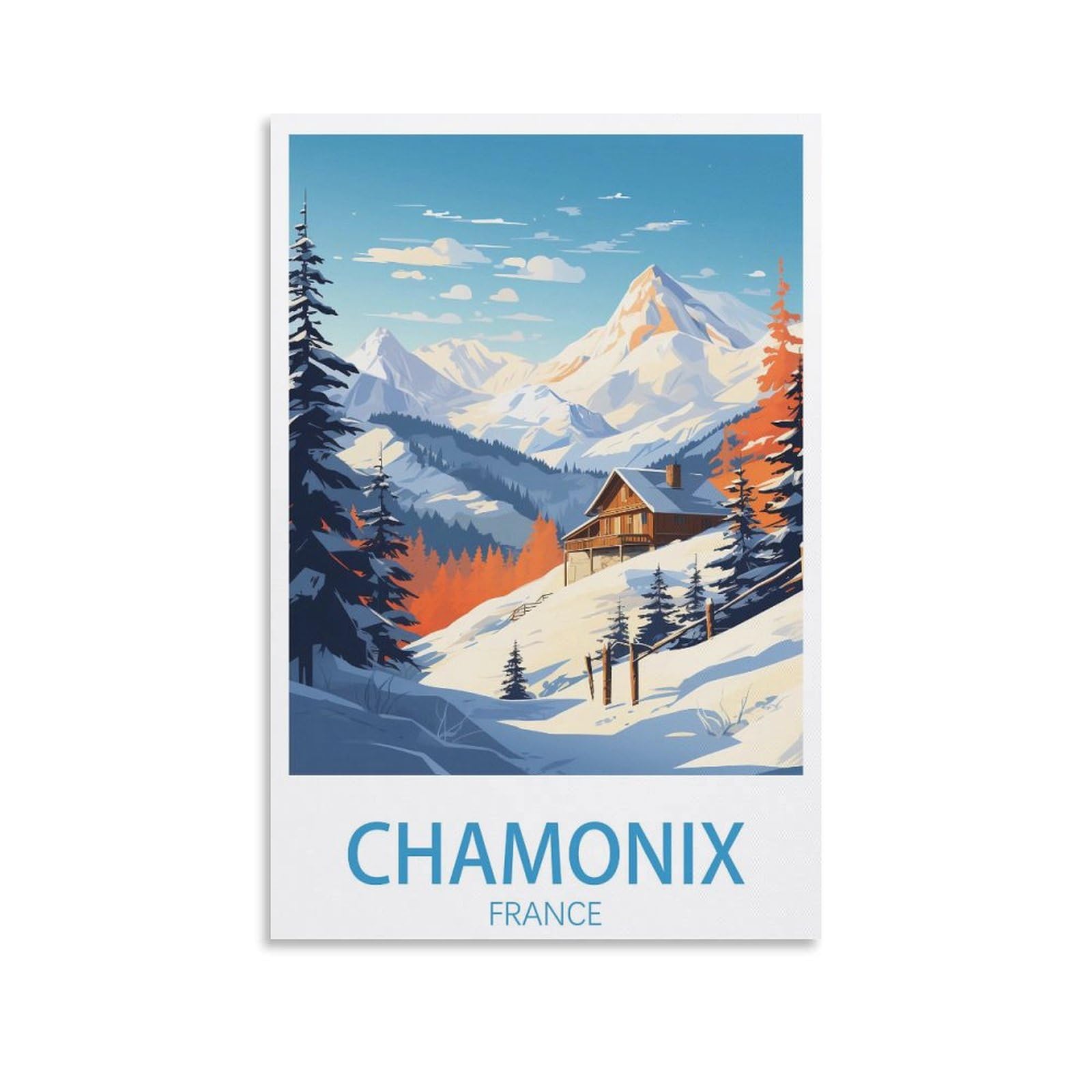 EZMLFA 5D Diamond Painting Kits for Adults,Chamonix France,Diamond Painting,Landscape Gem Art Kits Adult and Crafts Home Decor 30x40cm