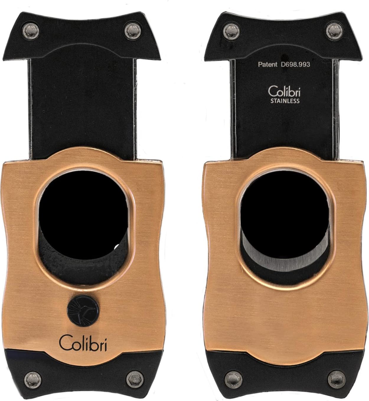 Colibri S-Cut II - Cúter para puros (corte doble de 26 mm, medida de anillo 66, botón de cierre, cuchillas de acero inoxidable, diseño ergonómico)