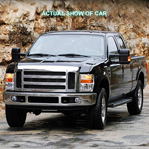 Towing Mirror For Ford For F250 For F350 For F450 For F550 Super Duty Power Heated Driver And Passenger Side Mirror Smoke Turn Signal Lights Mirror 2008 2009 2010 2011 2012 2013 2014 2015 2016 #TOP3