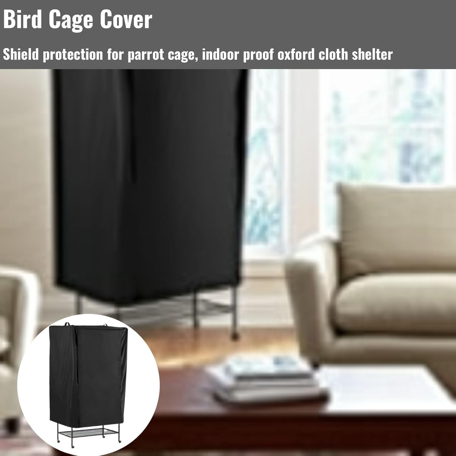 Bird Cage Cover for Parrots - and Water Cloth Shade for Indoor and Outdoor Use