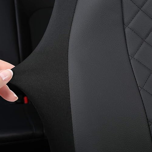 Miniatura 8 de GIANT PANDA Fundas de asiento delantero para asientos de cubo, fundas de asiento de piel sintética universales para la mayoría de los autos, SUV y