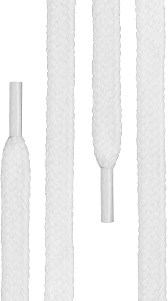 Di Ficchiano - Cordones planos de algodón 100% para zapatillas y calzado deportivo, muy resistentes, aprox. 7 mm de ancho, 45-200 cm de longitud, fabricado en Europa - 2