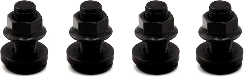 Parafuso prisioneiro individual VanEssential para trilho Venture L-Track M10 x 1,0 x 25 mm em aço-liga preto – 4 unidades