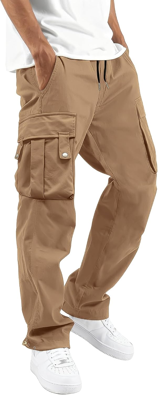 HOTake Men's Relaxed Fit Stretch Cargo Pants
