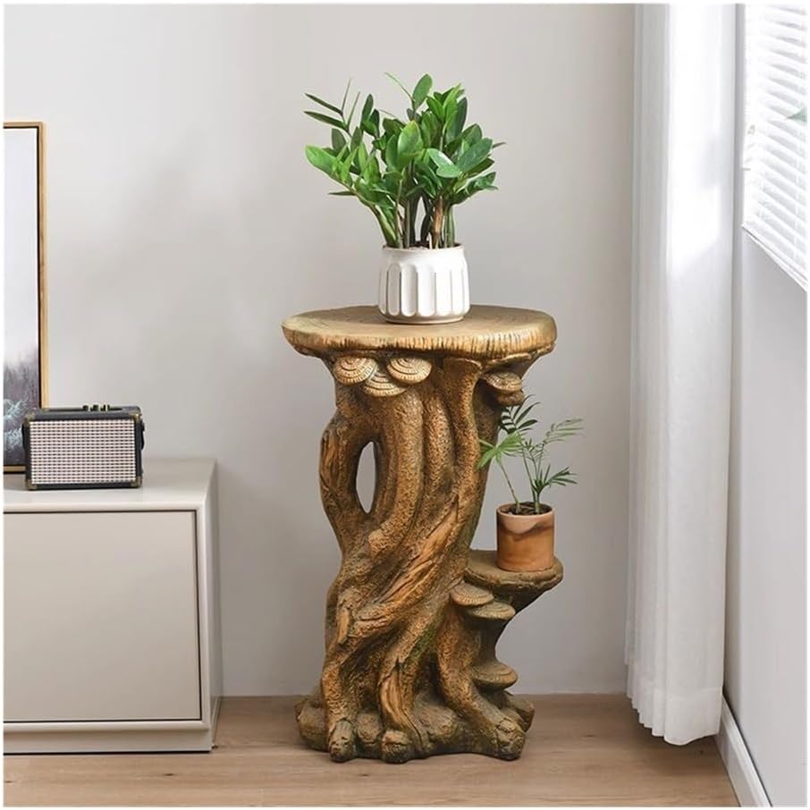 Vase Stand Home Decoration Creative Floor Display Base, Imitation Root Carving Plant Stand