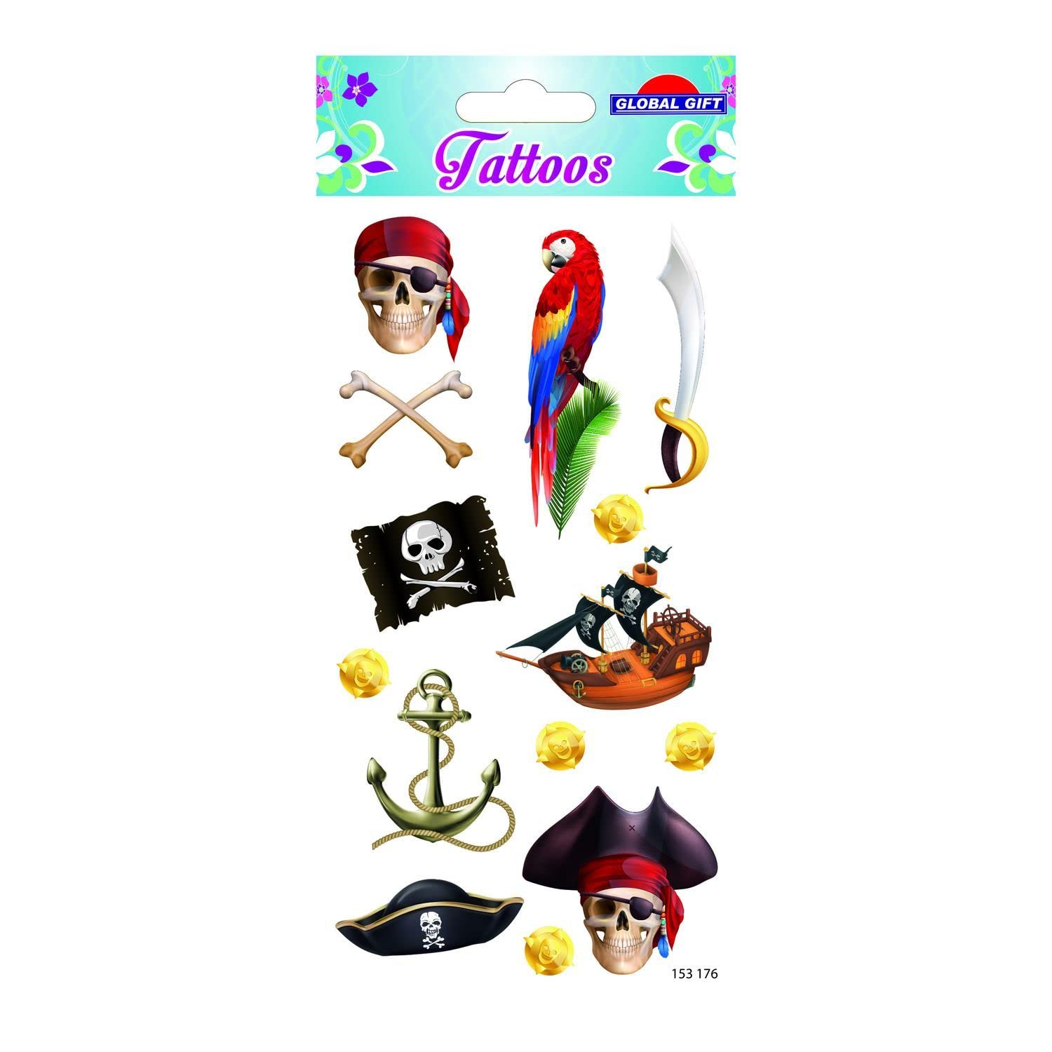 Temporary Tattoos - Pirates - Colours