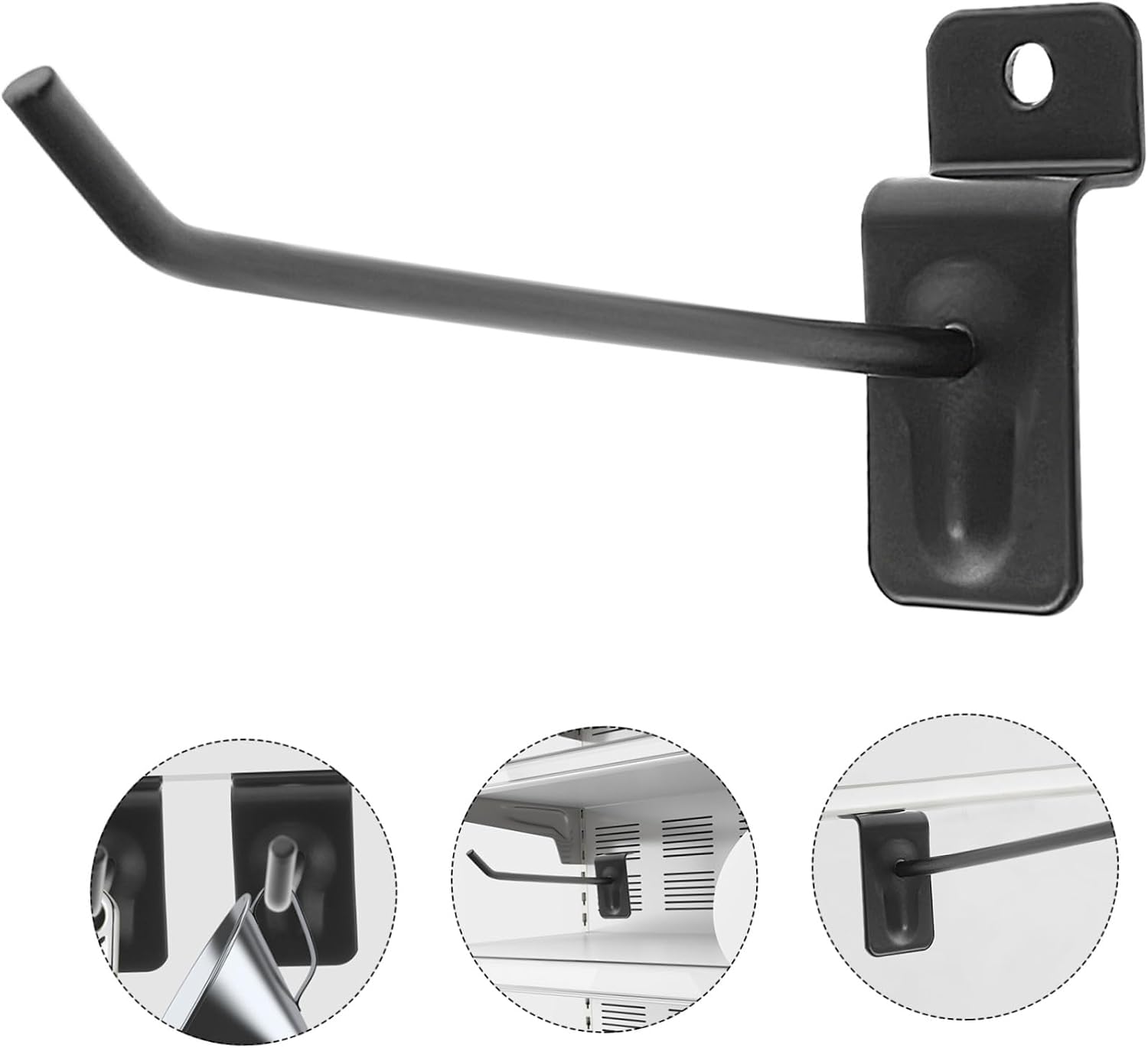 Garneck 10Pcs Pegboard Hooks for Mobile Accessories Display Utility Hooks for Supermarkets and Home Versatile Peg Board Tool Hangers Reliable for Heavy Items