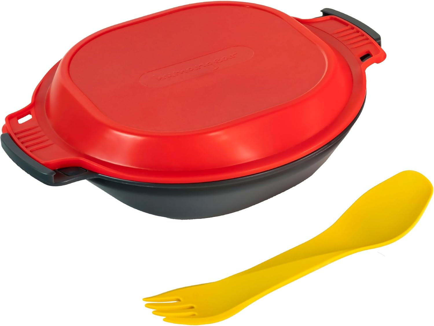 humangear GoKit Light - 5-Tool Camping Mess Kit | Lightweight Compact Personal Dish Set, Backpacking Utensils, Snap-Together Bowl & Plate System for Travel & Hiking