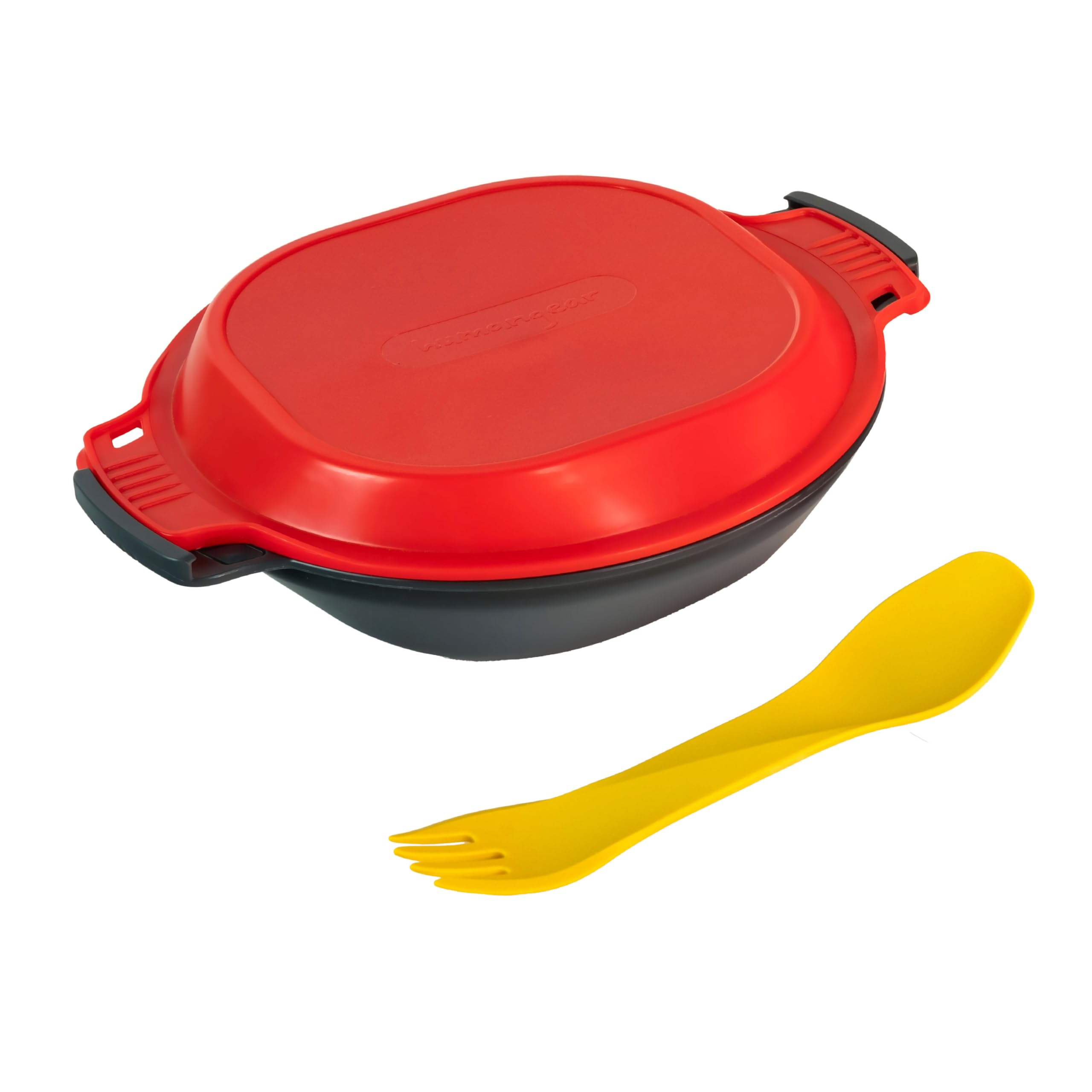 humangear GoKit Light | Travel Mess Kit | 5-Tool Portable Bowl, Plate, Spork | Camping Utensils