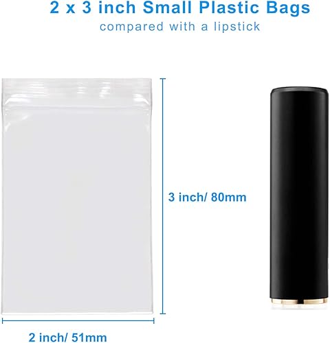Miniatura 3 de Edvision Bolsas de plástico de 5 x 7 pulgadas, 200 bolsas de polietileno transparentes con cierre resellable de 2 mil, bolsas de almacenamiento