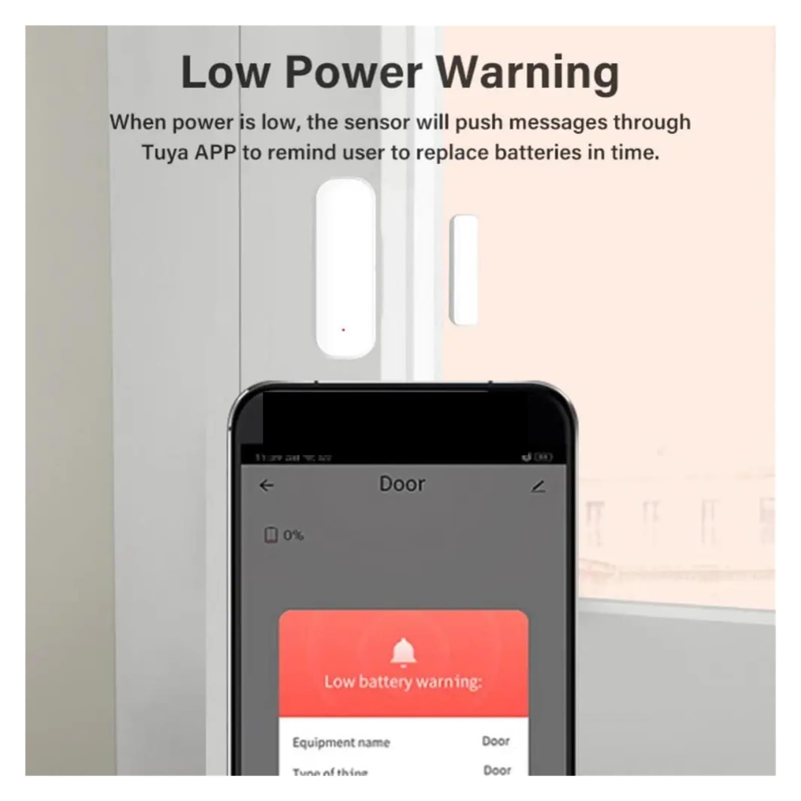 Sensor de puerta inteligente Tuya ZigBee, detectores de puerta abierta y cerrada, protección de seguridad inteligente for el hogar, Control de vida inteligente a través de Alexa(4 Pieces)