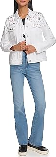 KARL LAGERFELD womens K-pin Fashion Denim Jacket