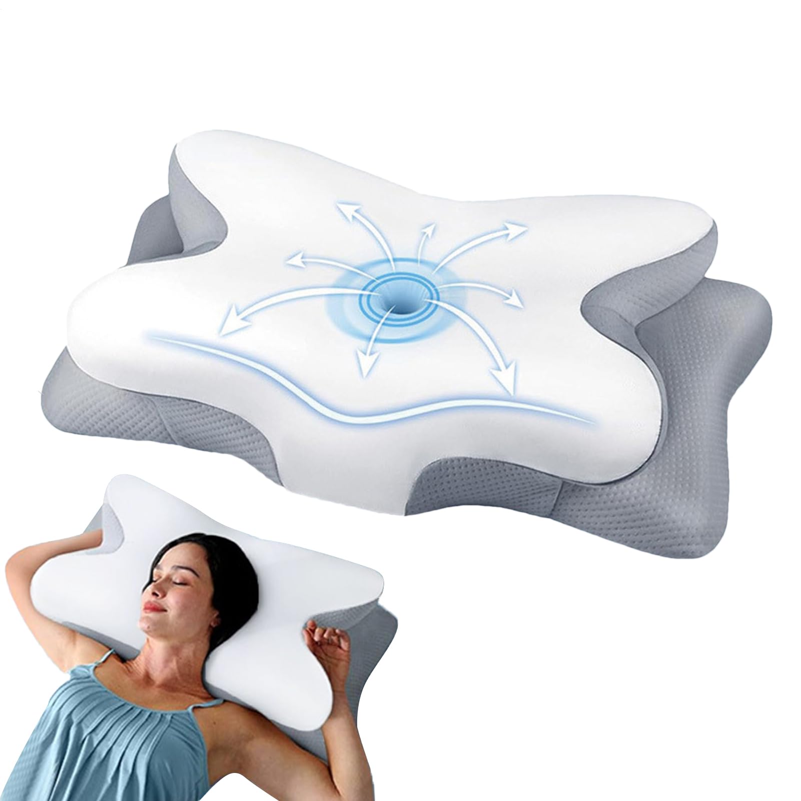 Memory--Kissen Atmungsaktive Weiche Nackenstütze Bettware | Memory--Kissen Für , Bett Und Schlaf Für Frauen, Männer, Jugendliche, Senioren, Erwachsene, Hotel, Reisen,
