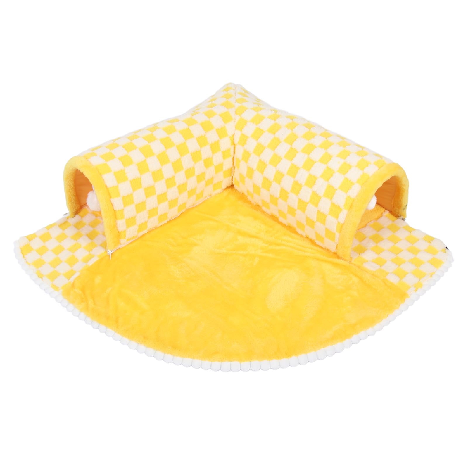 2 Piezas de Alfombra para túnel de Gato, Cama de Felpa Desmontable y Lavable para Gatos, Cama-túnel Suave y Plegable con cojín Desmontable para Gatos de Interior, Acogedor