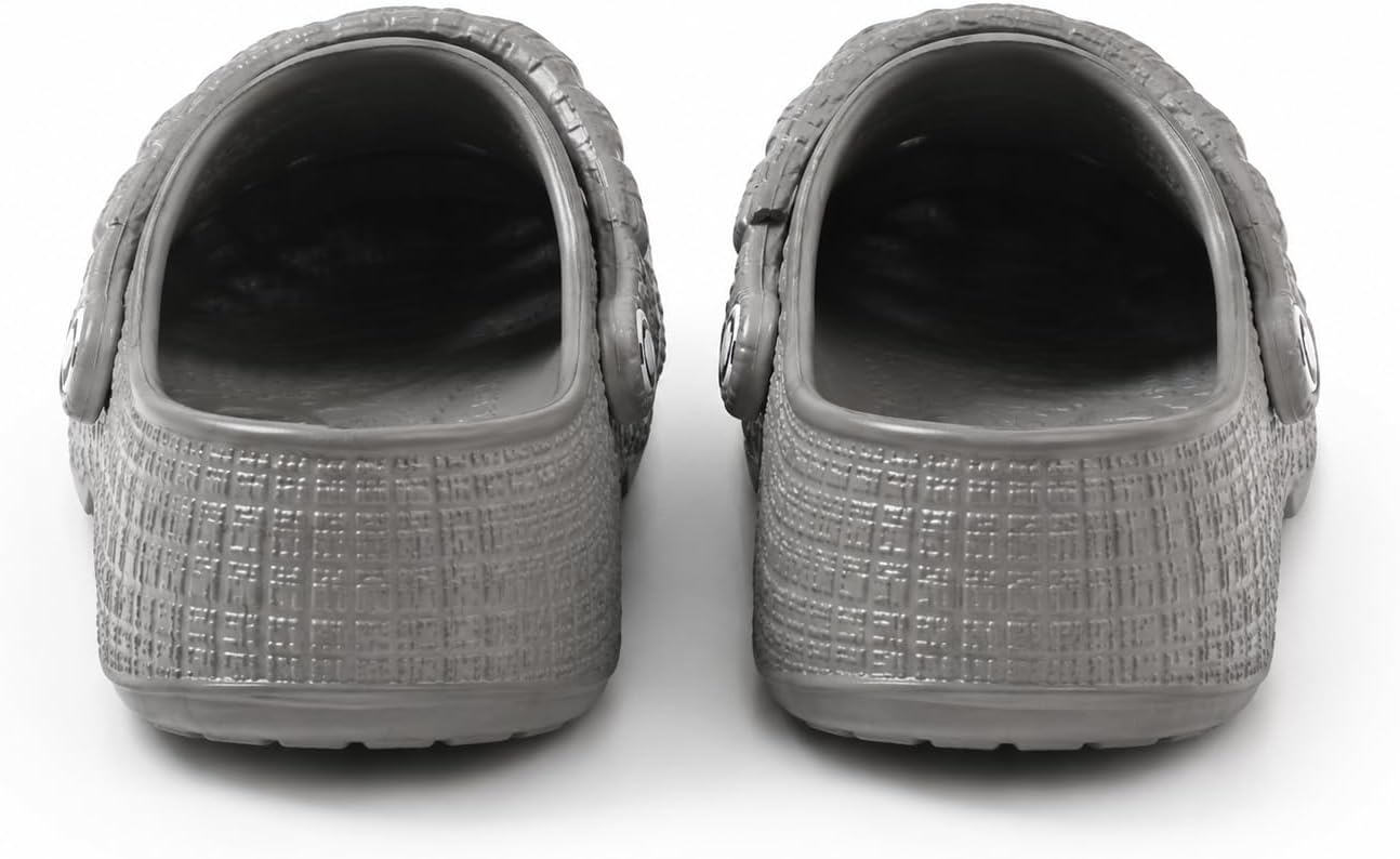 Trending 3D Crocodile Clogs Color Premium Quality Unisex Garden Shoes Ultra Soft Anti Slip Breathable Sandals for Adults (Light Grey, US Footwear Size System, Adult, Men, Numeric, Medium, 5.5) image 3
