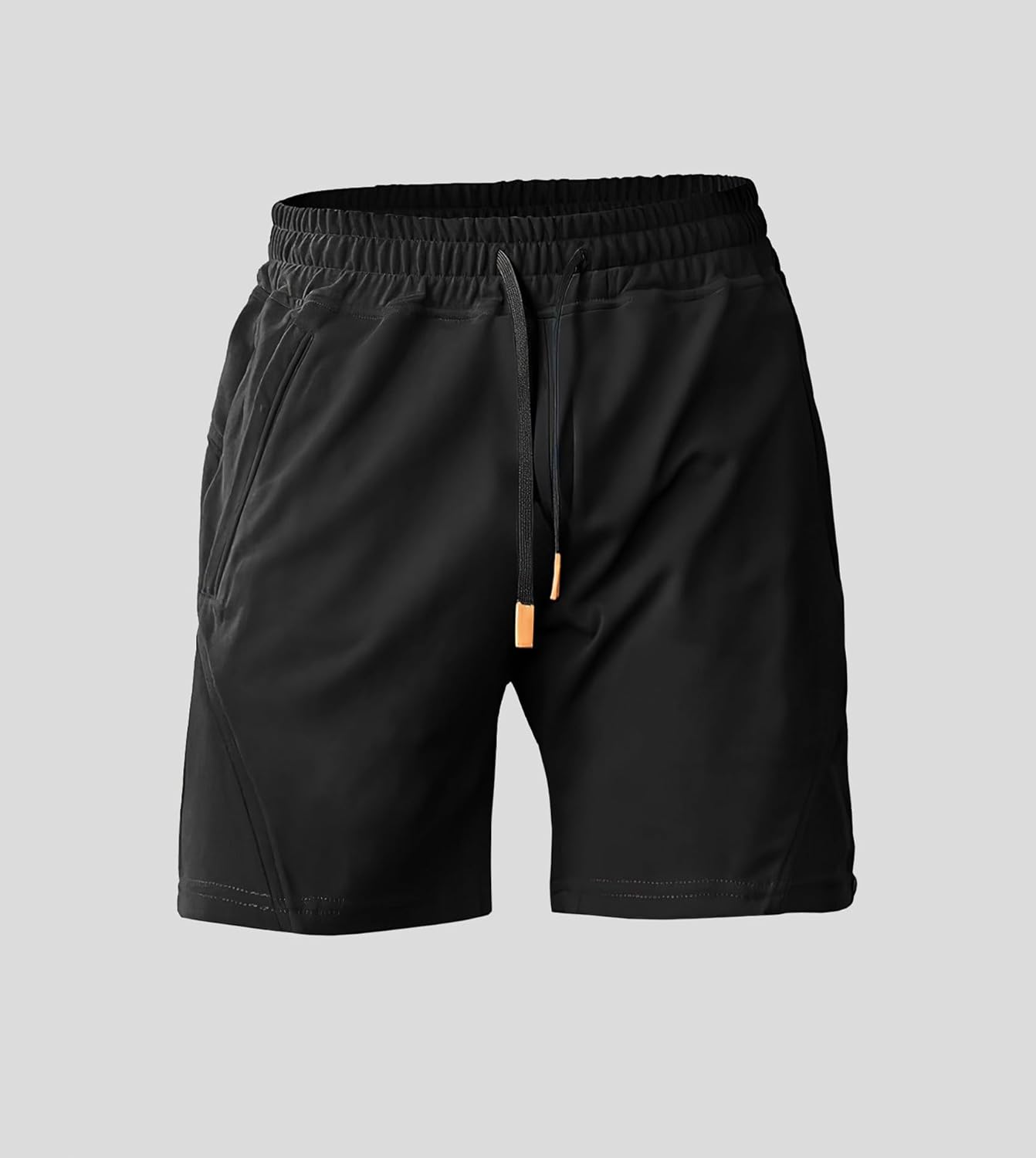 Fioboc Mens Shorts Casual Drawstring Stretch Waist Summer Gym Shorts with Pockets Cotton Blend M-3XL - Image 6