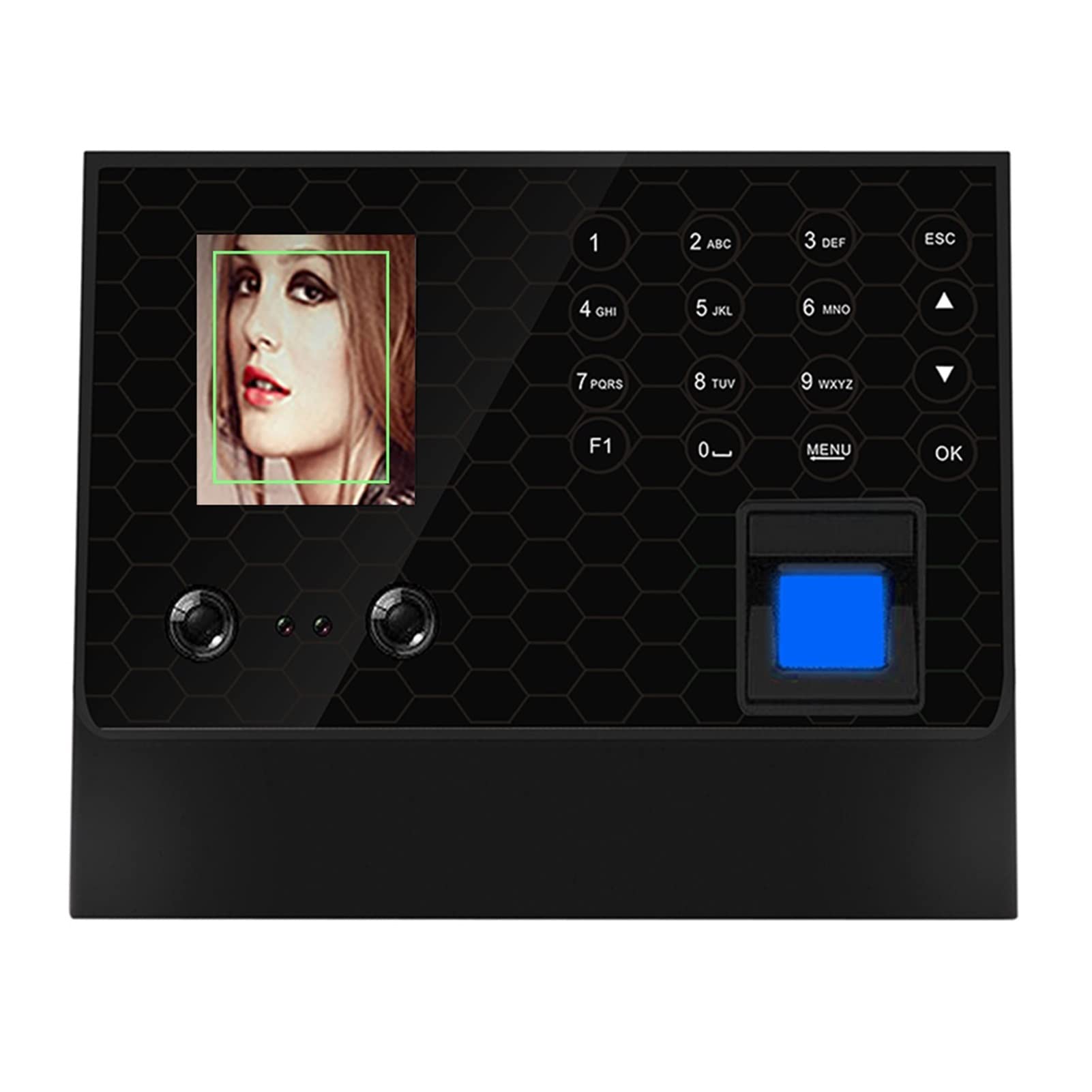 Mthckxjbsuz Nero Clocking In Machine, Biometric Face & Fingerprint Time Attendance System Clock Recorder Tcp/Ip Employee Recognition Digital Electronic Reader Machine(Eu)