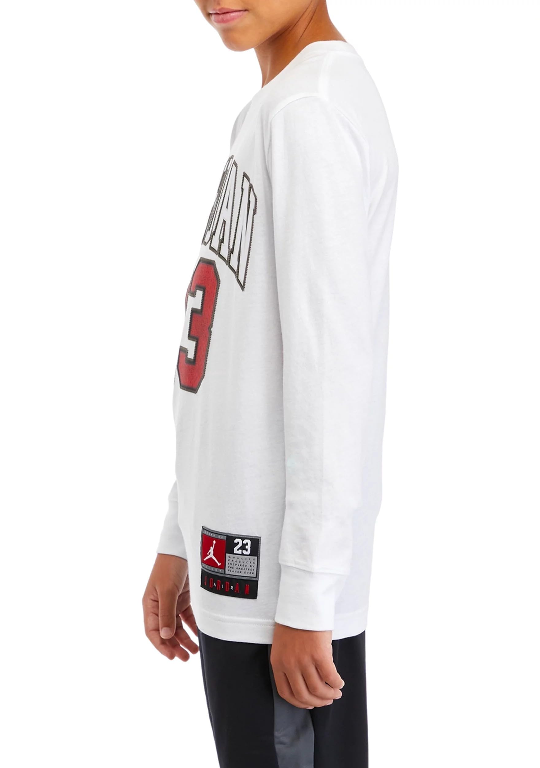 Jordan t-Shirt Dziecko Z Długim Rękawem 23 Dziecko Biały 95C591, biały, 10 anni