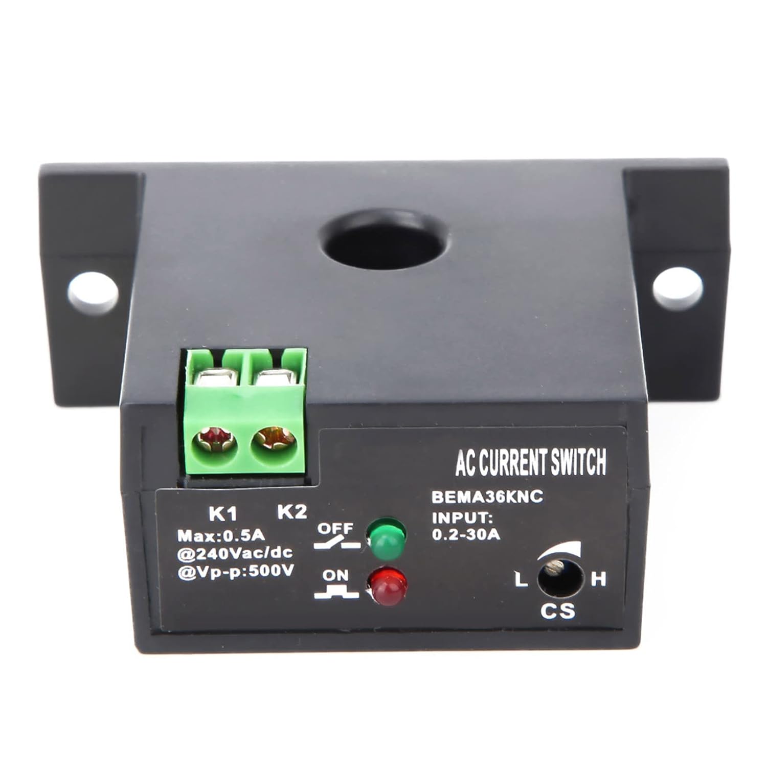 FLEXMAN Adjustable AC Current Sensing Switch, 0.2 to 30A Self Powered Sensing Switch for Substation, Frequency Control Device, Inverter Device, Electrolytic Plating (Normally Closed Type)