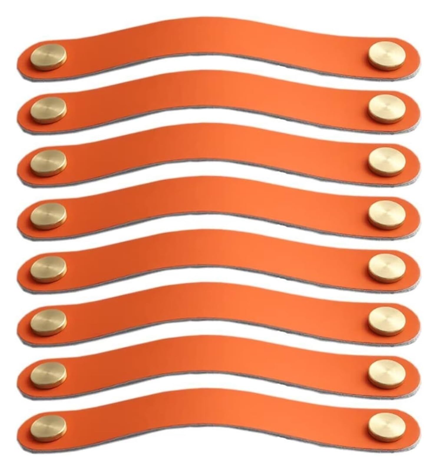 Lqzaxsrdr Orange Leather Handles, Leather Cabinet Handles Multicolor Multiple Sizes Set Of 8(,Hole Distance 128Mm)